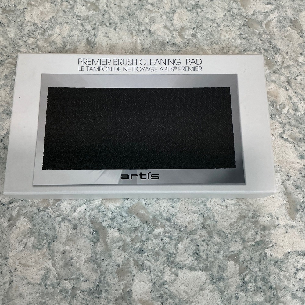 Artis Makeup Brush Cleaning Pad Premier Silver Chrome Antimicrobial Microfiber